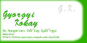 gyorgyi kokay business card